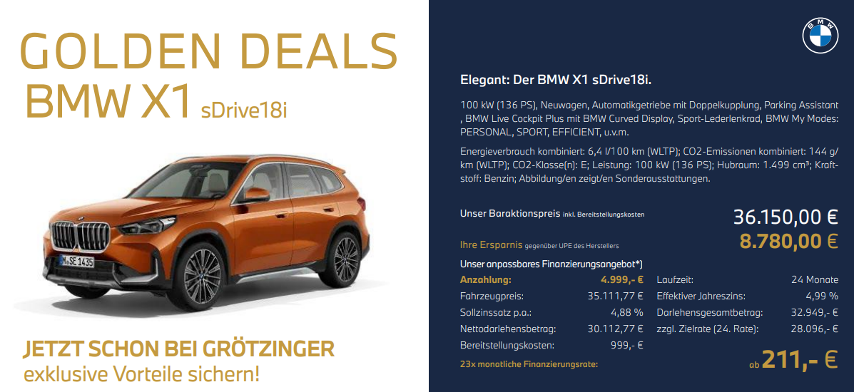 Golden Deal BMW X1